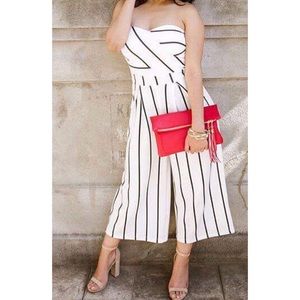 venus striped jumpsuit